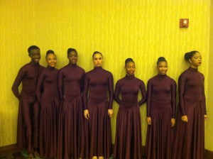Students from the Cleveland School of the Arts before performing Sunday Morning